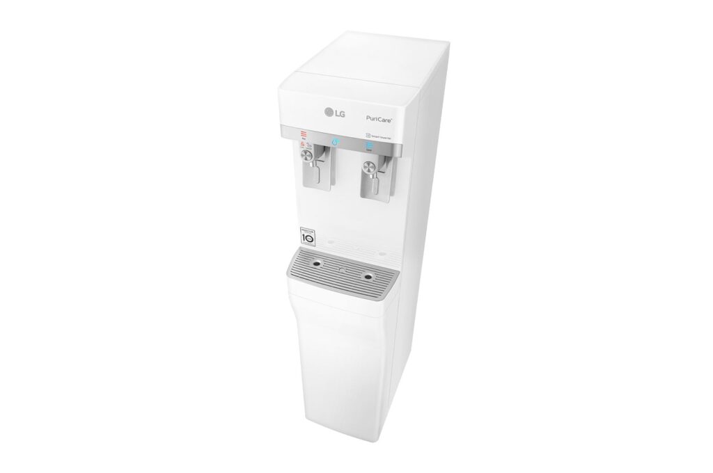 LG Slim Stand LG PuriCare™ Water Purifier with Tankless Cold Water & Big Hot Water Capacity, White, WS410GN